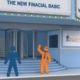 Frame of Animation from ING Financial Educational Animations With Man in Tie waving to another man outside a Cinema showing an Insurance video