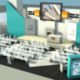 CGI Render of an Exhibition Stage to show what the Theatre will look like when built and with B&Q branding